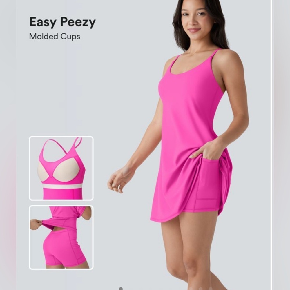 Vibrant Pink Sleeveless Dress - Picture 2 of 10